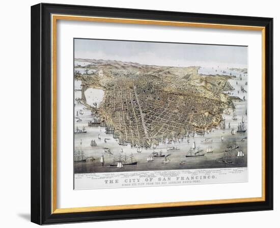 View of San Francisco, 1878-Currier & Ives-Framed Giclee Print