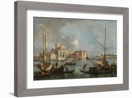 View of San Giorgio Maggiore, C.1760 (Oil on Canvas)-Francesco Guardi-Framed Giclee Print