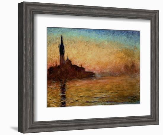 View of San Giorgio Maggiore, Venice by Twilight, 1908-Claude Monet-Framed Giclee Print