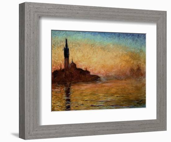 View of San Giorgio Maggiore, Venice by Twilight, 1908-Claude Monet-Framed Giclee Print