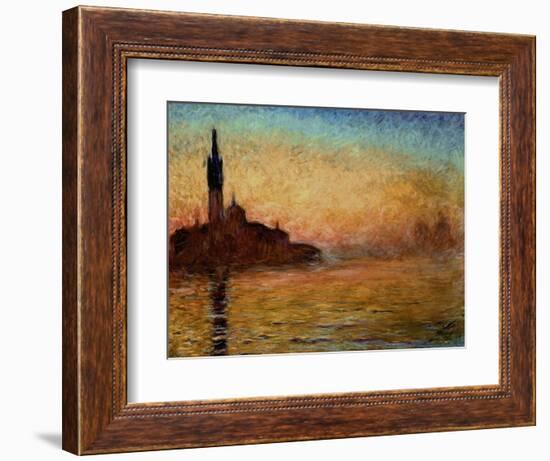 View of San Giorgio Maggiore, Venice by Twilight, 1908-Claude Monet-Framed Giclee Print