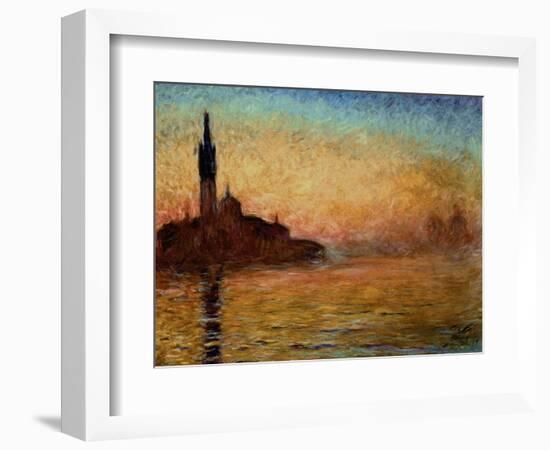 View of San Giorgio Maggiore, Venice by Twilight, 1908-Claude Monet-Framed Giclee Print