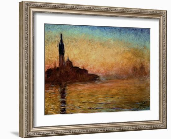 View of San Giorgio Maggiore, Venice by Twilight, 1908-Claude Monet-Framed Giclee Print