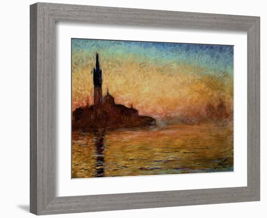 View of San Giorgio Maggiore, Venice by Twilight, 1908-Claude Monet-Framed Giclee Print