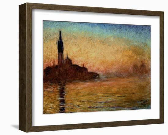 View of San Giorgio Maggiore, Venice by Twilight, 1908-Claude Monet-Framed Giclee Print