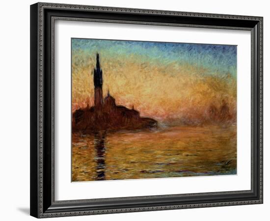 View of San Giorgio Maggiore, Venice by Twilight, 1908-Claude Monet-Framed Giclee Print