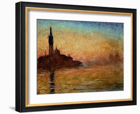 View of San Giorgio Maggiore, Venice by Twilight, 1908-Claude Monet-Framed Giclee Print