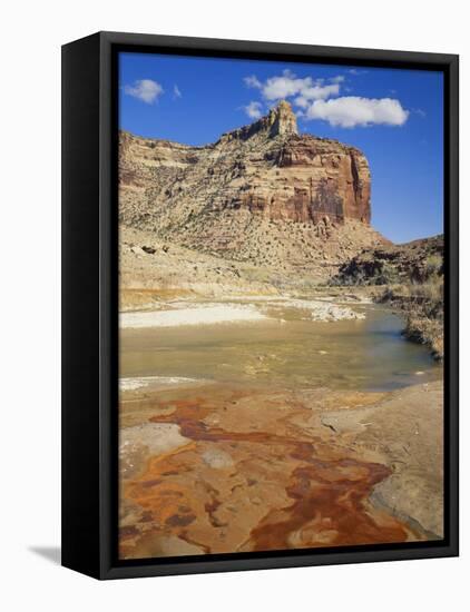 View of San Rafael Swell with Iron-Stained River, Utah, USA-Scott T. Smith-Framed Premier Image Canvas