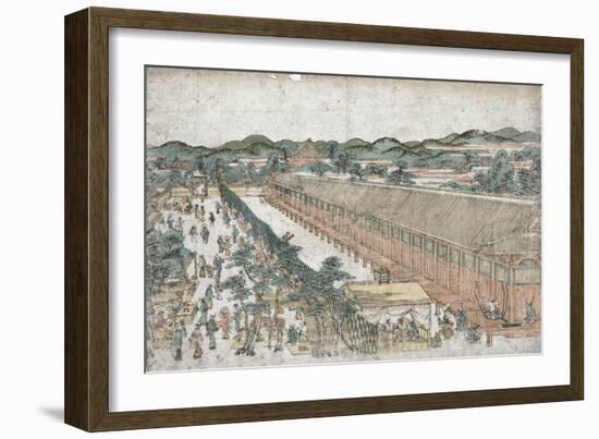 View of Sanj?sangend? in Ky?to-Toyoharu Utagawa-Framed Giclee Print