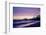 View of Santa Monica Pier at dusk, Colorado Avenue, Santa Monica, California, USA-Panoramic Images-Framed Photographic Print