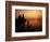 View of Sea and Lighthouse at Sunset, Cheboygan, Michigan, USA-Adam Jones-Framed Photographic Print