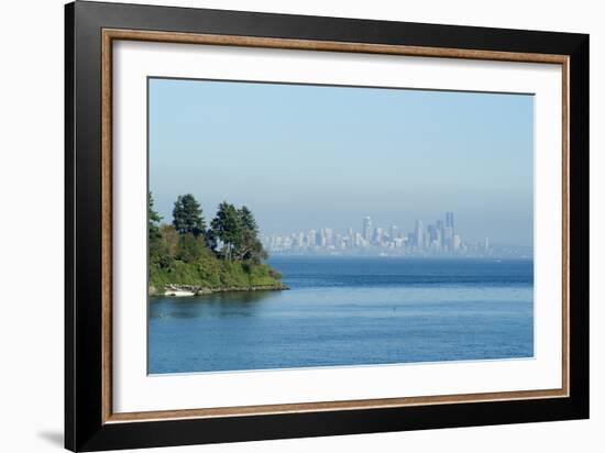 View of Seattle from Bainbridge (Island) Ferry, Washington, Usa-Natalie Tepper-Framed Photo