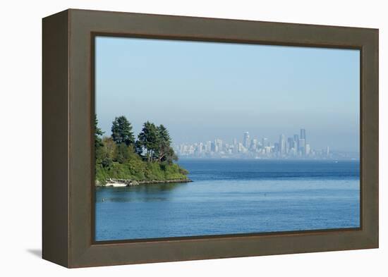 View of Seattle from Bainbridge (Island) Ferry, Washington, Usa-Natalie Tepper-Framed Stretched Canvas