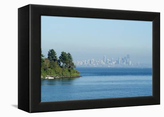 View of Seattle from Bainbridge (Island) Ferry, Washington, Usa-Natalie Tepper-Framed Stretched Canvas