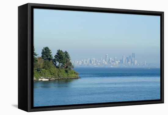 View of Seattle from Bainbridge (Island) Ferry, Washington, Usa-Natalie Tepper-Framed Stretched Canvas