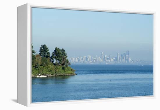 View of Seattle from Bainbridge (Island) Ferry, Washington, Usa-Natalie Tepper-Framed Stretched Canvas