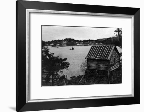 View of Seldovia, Alaska from across water Photograph - Seldovia, AK-Lantern Press-Framed Art Print