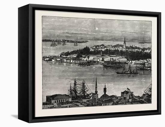 View of Seraglio Point, Constantinople, Istanbul, Turkey-null-Framed Premier Image Canvas