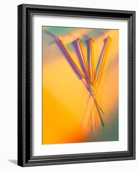 View of Several Acupuncture Needles-Tek Image-Framed Photographic Print