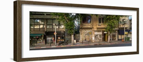 View of shops on the street, Allenby Street, Tel Aviv, Israel-null-Framed Photographic Print