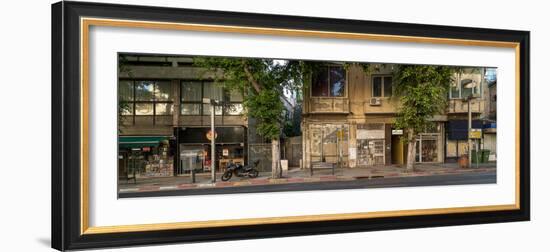 View of shops on the street, Allenby Street, Tel Aviv, Israel-null-Framed Photographic Print