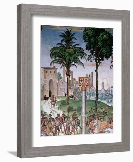 View of Siena with the Cathedral and Porta Camollia-Bernardino di Betto Pinturicchio-Framed Giclee Print