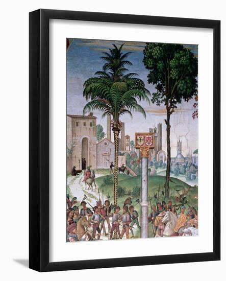 View of Siena with the Cathedral and Porta Camollia-Bernardino di Betto Pinturicchio-Framed Giclee Print