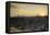 View of skyline at sunset, Johannesburg, Gauteng, South Africa, Africa-Ian Trower-Framed Premier Image Canvas