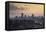 View of skyline at sunset, Johannesburg, Gauteng, South Africa, Africa-Ian Trower-Framed Premier Image Canvas