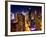 View of Skyscrapers of Times Square and 42nd Street at Night-Philippe Hugonnard-Framed Photographic Print