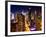 View of Skyscrapers of Times Square and 42nd Street at Night-Philippe Hugonnard-Framed Photographic Print