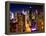 View of Skyscrapers of Times Square and 42nd Street at Night-Philippe Hugonnard-Framed Premier Image Canvas