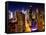 View of Skyscrapers of Times Square and 42nd Street at Night-Philippe Hugonnard-Framed Premier Image Canvas