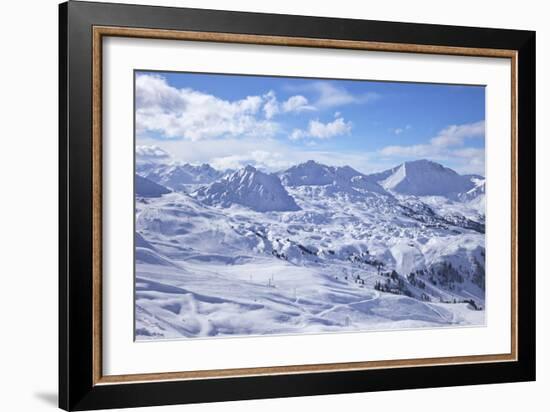 View of Slopes Near Belle Plagne, La Plagne, Savoie, French Alps, France, Europe-Peter Barritt-Framed Photographic Print