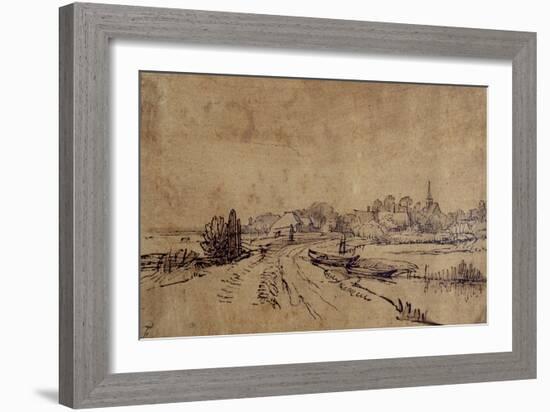 View of Sloten, C.1650-Rembrandt van Rijn-Framed Giclee Print