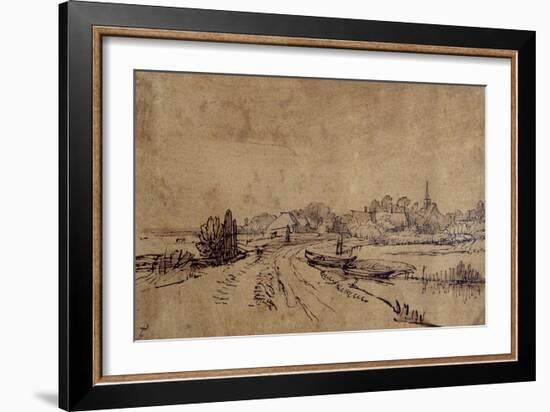 View of Sloten, C.1650-Rembrandt van Rijn-Framed Giclee Print