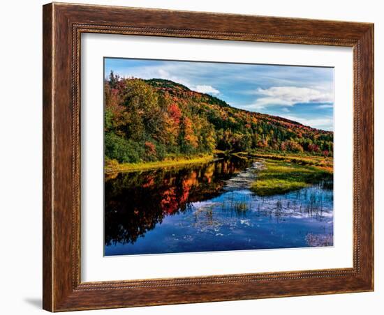 View of small lake north of Saranac Lake, Adirondack Mountains, New York State, USA-null-Framed Photographic Print