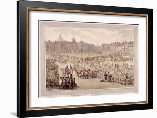 View of Smithfield Market, London, 1810-Thomas Rowlandson-Framed Giclee Print