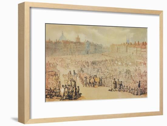 View of Smithfield Market, London, 1810-Unknown-Framed Giclee Print