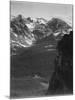 View Of Snow-Capped Mt Timbered Area Below "In Rocky Mountain National Park" Colorado 1933-1942-Ansel Adams-Mounted Art Print