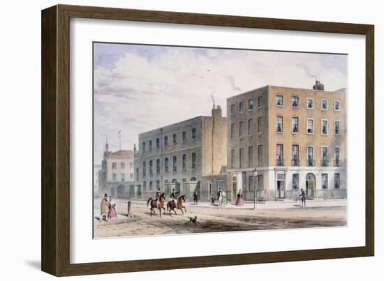 View of Soho Square and the Catholic Chapel, 1850-Thomas Hosmer Shepherd-Framed Giclee Print