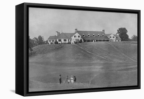 View of south front of clubhouse from the course, Oakland Golf Club, Bayside, New York, 1923-null-Framed Premier Image Canvas