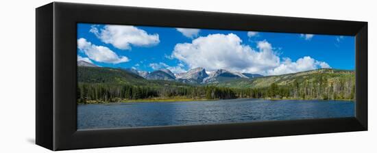 View of Sprague Lake, Rocky Mountain National Park, Colorado, USA-null-Framed Premier Image Canvas