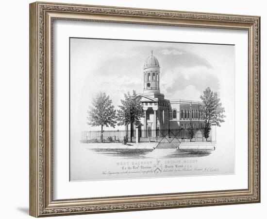 View of St James' Church, West Hackney, London, C1825-James Carter-Framed Giclee Print
