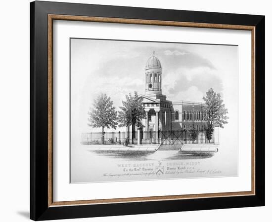 View of St James' Church, West Hackney, London, C1825-James Carter-Framed Giclee Print