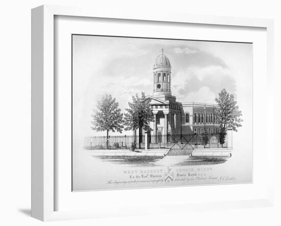 View of St James' Church, West Hackney, London, C1825-James Carter-Framed Giclee Print