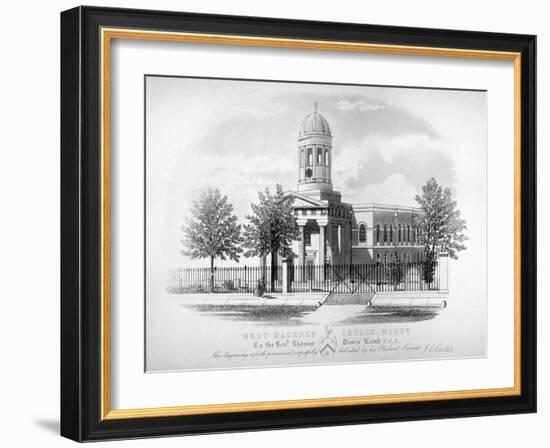 View of St James' Church, West Hackney, London, C1825-James Carter-Framed Giclee Print