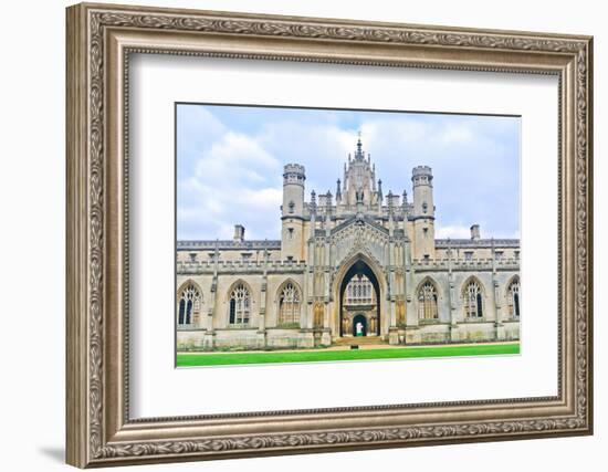 View of St John's College, University of Cambridge in Cambridge, England, Uk.-Javen-Framed Photographic Print