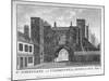 View of St John's Gate, Clerkenwell, London, C1790-John Peltro-Mounted Giclee Print