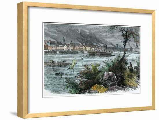 View of St Louis, Missouri, USA, C1880-null-Framed Giclee Print